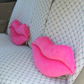 Sexy Lips Plush Auto Lumbar Pillow Back Support Cushion Car Interior Decoration 2pcs - Rose