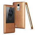 IMAK Earl Windows Leather Cases Holster Covers Skin for Huawei Ascend Mate 7 - Golden