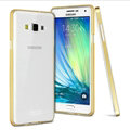 IMAK Metal Cases TPU Shell Bumper Frame Covers for Samsung Galaxy A7 A7000 A700YD - Golden