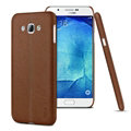 IMAK Ruiyi Leather Cases Holster Covers Housing for Samsung Galaxy A8 A8000 - Brown