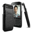 IMAK Sagacity Leather Cases Holster Covers Shell for BlackBerry Classic Q20 - Black