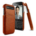 IMAK Sagacity Leather Cases Holster Covers Shell for BlackBerry Classic Q20 - Brown