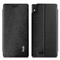 IMAK Squirrel Lines Leather Cases Support Holster Covers for Gionee 9000 ELIFE S5.5 - Black