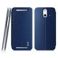 IMAK Squirrel Lines Leather Cases Support Holster Covers for HTC One E8 M8sw M8st - Blue