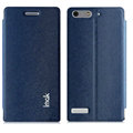 IMAK Squirrel Lines Leather Cases Support Holster Covers for Huawei Ascend G6 - Blue