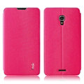 IMAK Squirrel Lines Leather Cases Support Holster Covers for Huawei Ascend Mate 2 MT2 - Rose