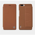 Nillkin Ming Flip Leather Cases Support Holster Covers Skin for Huawei Honor 6 Plus - Brown