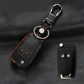 Clasic Genuine Leather Crocodile Grain Auto Key Bags Fold for Buick Excelle - Black Red