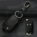 Clasic Genuine Leather Crocodile Grain Auto Key Bags Fold for Buick Excelle - Black