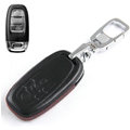 Clasic Genuine Leather Crocodile Grain Auto Key Bags Smart for Audi A5 - Black