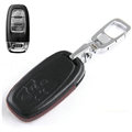 Clasic Genuine Leather Crocodile Grain Auto Key Bags Smart for Audi A6L - Black