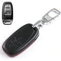 Clasic Genuine Leather Crocodile Grain Auto Key Bags Smart for Audi A7 - Black