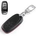 Clasic Genuine Leather Crocodile Grain Auto Key Bags Smart for Audi S5 - Black