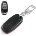 Clasic Genuine Leather Crocodile Grain Auto Key Bags Smart for Audi S7 - Black