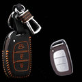 Clasic Genuine Leather Crocodile Grain Auto Key Bags Smart for Hyundai Verna - Orange