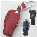 Elegant Genuine Leather Auto Key Bags Smart for Benz A260 - Red