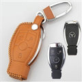 Elegant Genuine Leather Auto Key Bags Smart for Benz E350 - Yellow