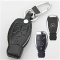 Elegant Genuine Leather Auto Key Bags Smart for Benz E63 AMG - Black