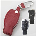 Elegant Genuine Leather Auto Key Bags Smart for Benz GL350 - Red