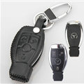 Elegant Genuine Leather Auto Key Bags Smart for Benz GL400 - Black