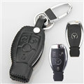 Elegant Genuine Leather Auto Key Bags Smart for Benz GL63 AMG - Black