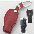 Elegant Genuine Leather Auto Key Bags Smart for Benz GL63 AMG - Red