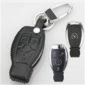 Elegant Genuine Leather Auto Key Bags Smart for Benz R350L - Black