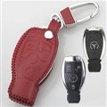 Elegant Genuine Leather Auto Key Bags Smart for Benz S65L AMG - Red