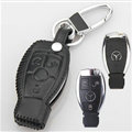 Elegant Genuine Leather Auto Key Bags Smart for Benz SLK55 AMG - Black