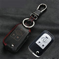 Fashion Genuine Leather Crocodile Grain Auto Key Bags Fold for Buick Excelle - Black Red