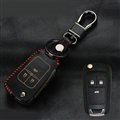 Fashion Genuine Leather Crocodile Grain Auto Key Bags Fold for Chevrolet Cruze - Black Red