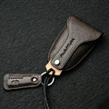 Funky Universal Genuine Leather Auto Key Bags Key Chain - Brown