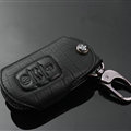 Luxury Genuine Leather Crocodile Grain Auto Key Bags Fold for Audi A3 - Black