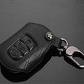 Luxury Genuine Leather Crocodile Grain Auto Key Bags Fold for Audi Q3 - Black