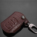 Luxury Genuine Leather Crocodile Grain Auto Key Bags Fold for Audi Q3 - Brown