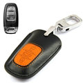 Luxury Genuine Leather Crocodile Grain Auto Key Bags Smart for Audi A3 - Brown Black