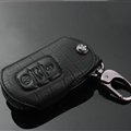 Luxury Genuine Leather Crocodile Grain Auto Key Bags Large Smart for Audi A4L - Black
