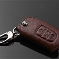 Luxury Genuine Leather Crocodile Grain Auto Key Bags Large Smart for Audi A4L - Brown