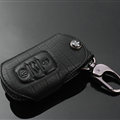 Luxury Genuine Leather Crocodile Grain Auto Key Bags Large Smart for Audi A5 - Black