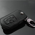 Luxury Genuine Leather Crocodile Grain Auto Key Bags Large Smart for Audi A7 - Black