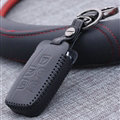Personalized Genuine Leather Auto Key Bags Smart for Land Rover Discovery4 - Black
