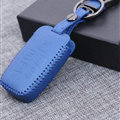 Personalized Genuine Leather Auto Key Bags Smart for Land Rover Discovery4 - Blue