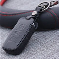 Personalized Genuine Leather Auto Key Bags Smart for Land Rover Freelander2 - Black