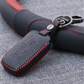 Personalized Genuine Leather Auto Key Bags Smart for Land Rover Range Rover - Black Red
