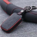 Personalized Genuine Leather Auto Key Bags Smart for Land Rover Range Rover Evoque - Black Red