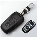 Simple Genuine Leather Auto Key Bags Smart for BMW 116i - Black