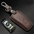 Simple Genuine Leather Auto Key Bags Smart for BMW 116i - Brown