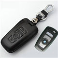 Simple Genuine Leather Auto Key Bags Smart for BMW 320i - Black