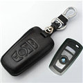 Simple Genuine Leather Auto Key Bags Smart for BMW 520i - Black