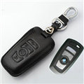 Simple Genuine Leather Auto Key Bags Smart for BMW 525i - Black